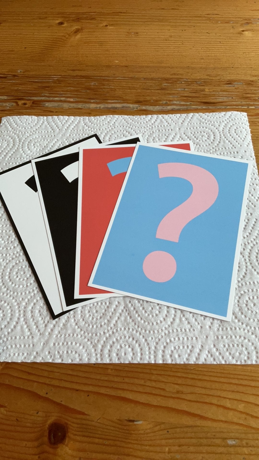 Postkaarten met vraagtekens, Ophalen of Verzenden, 1980 tot heden, Ongelopen, Cultuur en Media