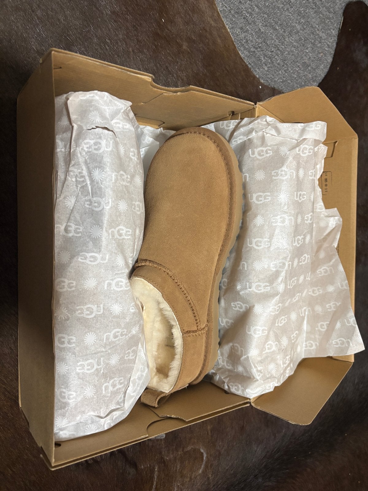 Nieuwe UGG Tasman pantoffels - Maat 38, Ophalen of Verzenden, Nieuw, Bruin, Pantoffels of Sloffen