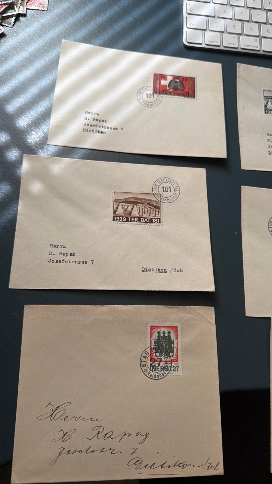 Zwitserland leuke pluk soldatenzegels op brief, Postzegels en Munten, Postzegels | Volle albums en Verzamelingen, Ophalen of Verzenden