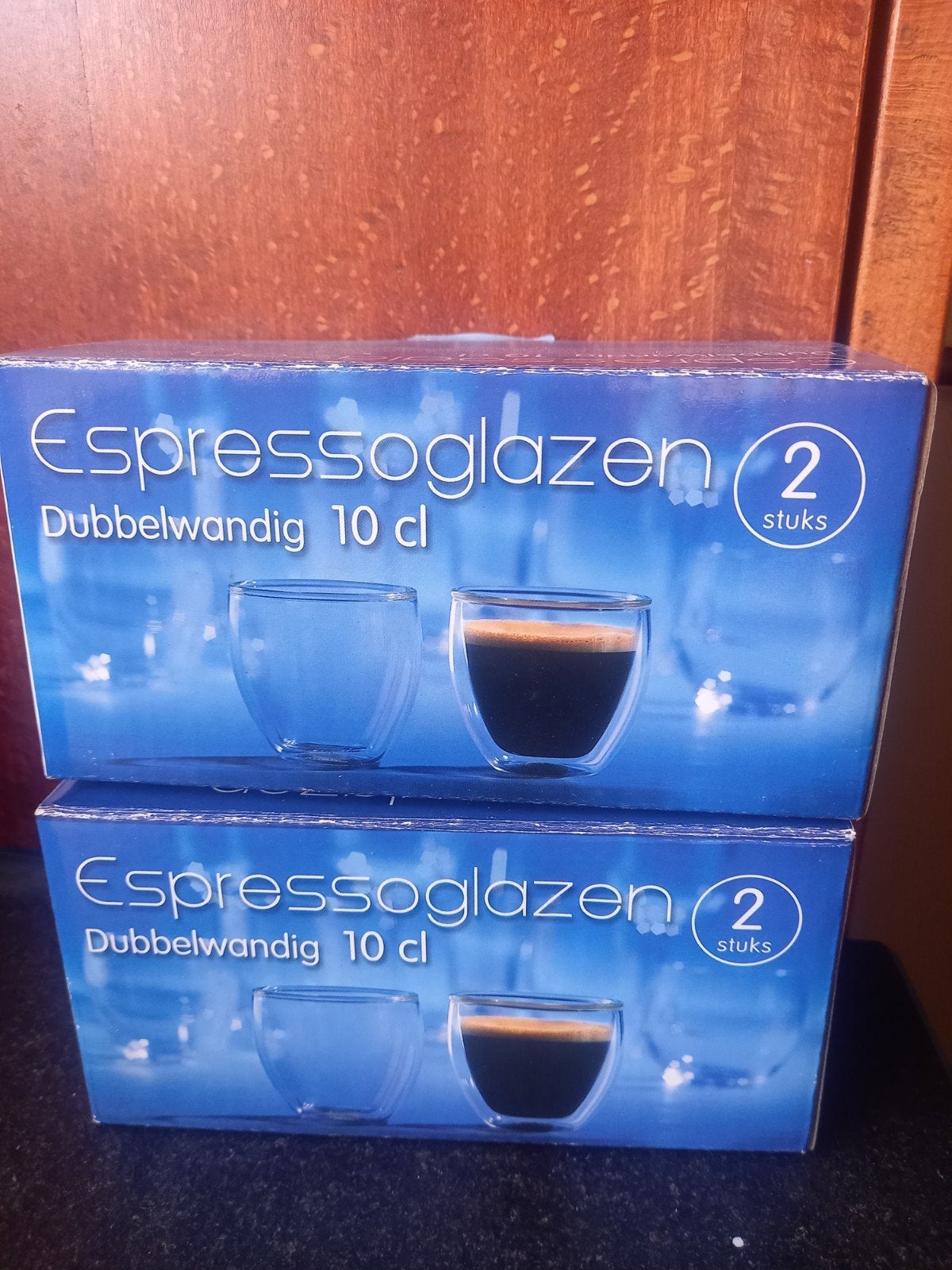 Dubbelwandige Espressoglazen 10 cl - Set van 2, Nieuw, Ophalen of Verzenden, Overige merken, Glas