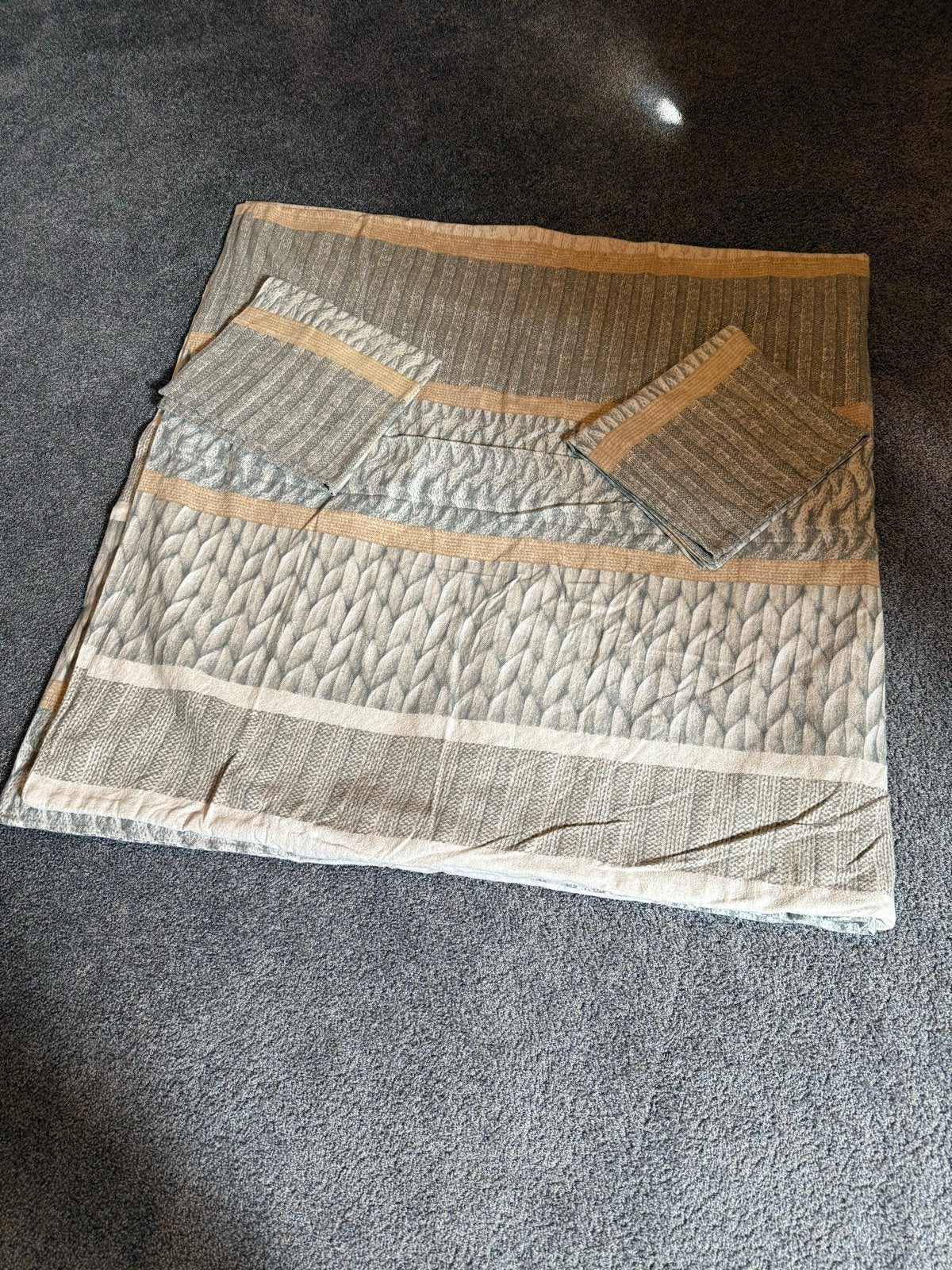 Flanellen dekbedovertrek met kussenslopen 200x220 cm, Gebruikt, Meerkleurig, Dekbedovertrek, Katoen