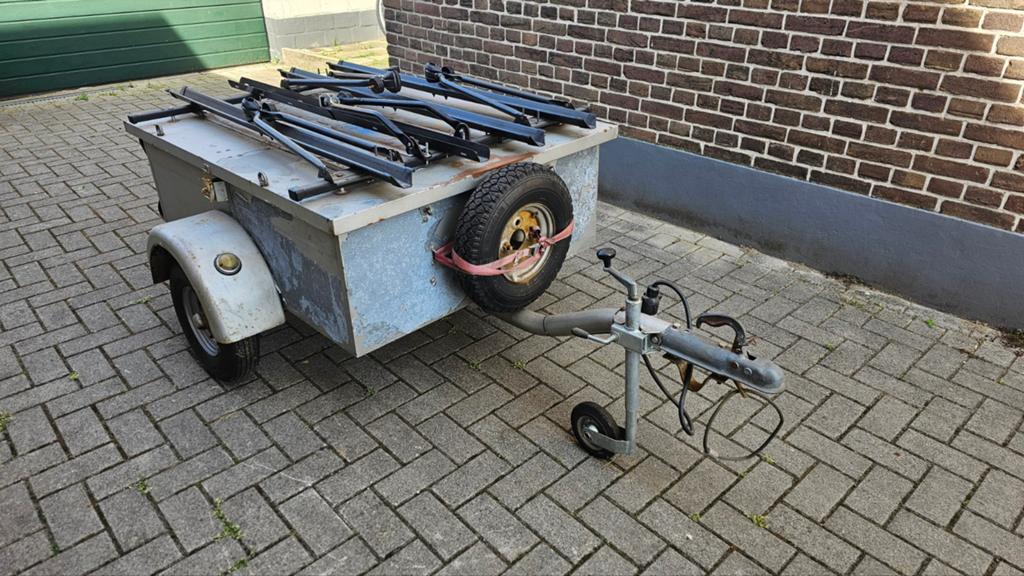 Van Weeghel Pony aanhanger/bagagewagen voor 4 fietsen, Ophalen, Gebruikt, Van Weeghel, 80 kg of meer