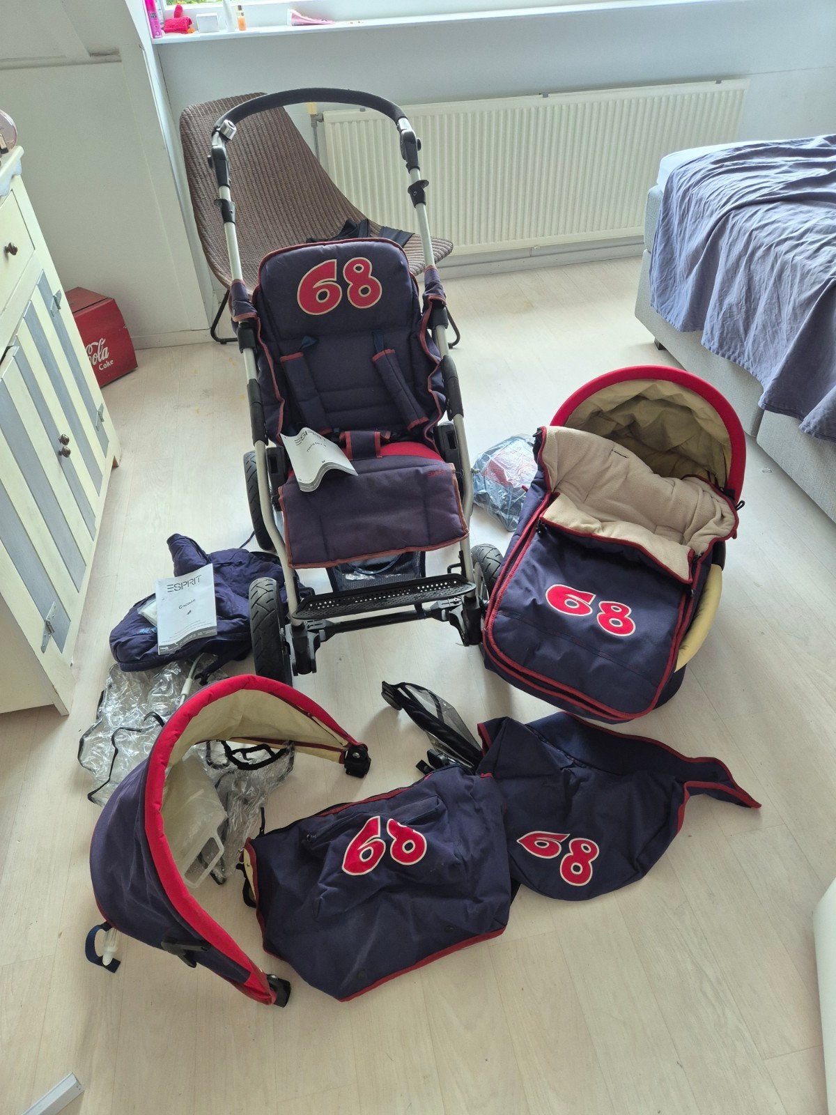 Kinderwagen vanaf baby met veel toebehoren, Kinderen en Baby's, Kinderwagens en Combinaties, Gebruikt, Combiwagen, Met reiswieg