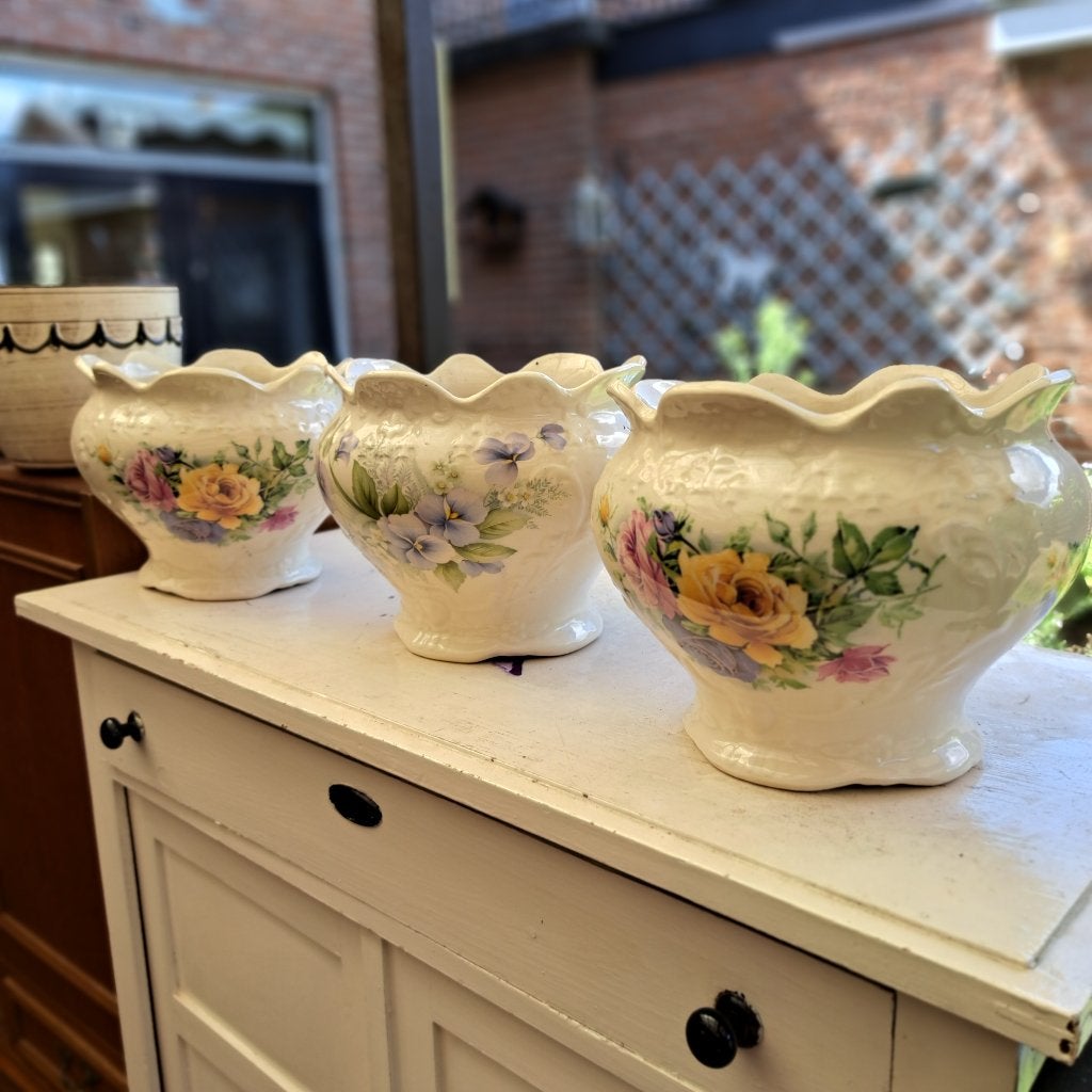 decoratieve bloempotten, Tuin en Terras, Bloempotten, Ophalen, Rond, Binnen, Zo goed als nieuw