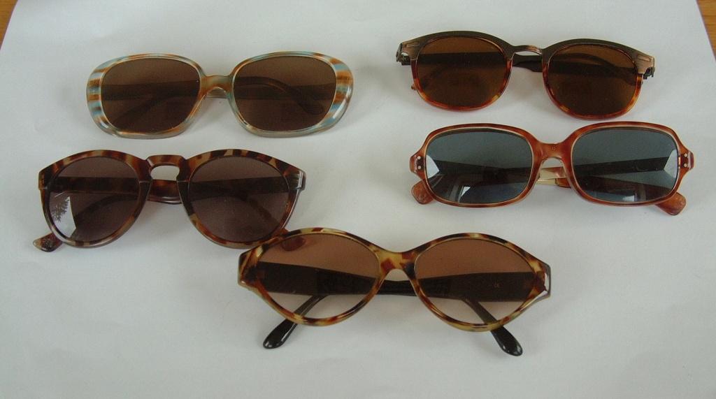 5 oude vintage zonnebrillen jaren 60/70, Ophalen of Verzenden, Overige kleuren, Bril, Overige merken