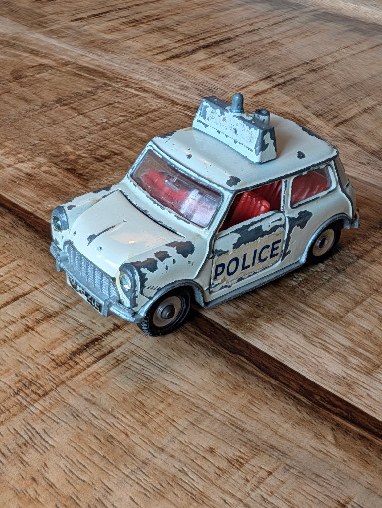 Dinky Toys 250 Austin Mini Cooper S Police, Ophalen of Verzenden, Gebruikt, Auto, Dinky Toys
