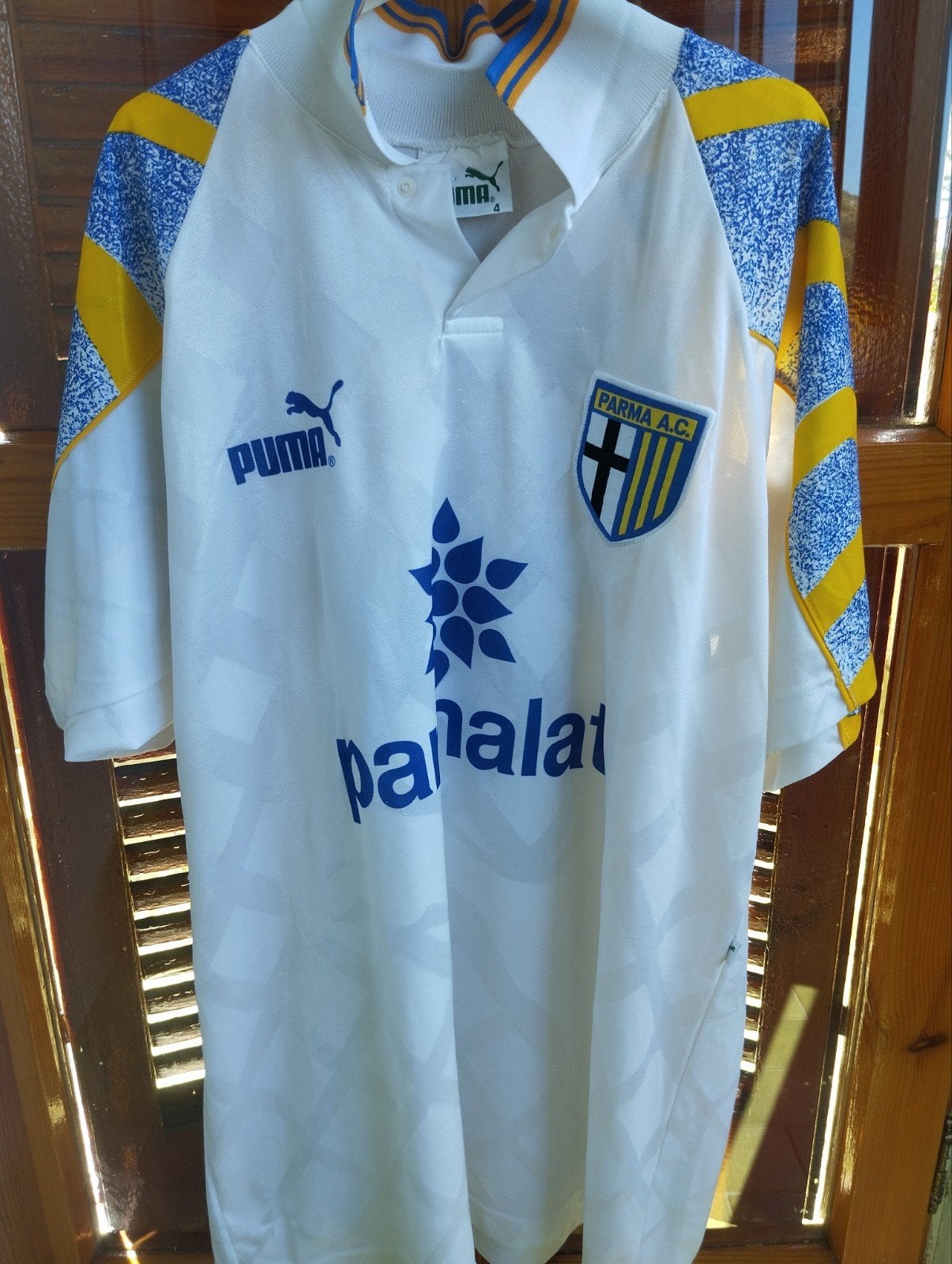 A.C. Parma home kit 1996/1997 - 11 Hernan Crespo, Ophalen of Verzenden, Gebruikt, Buitenlandse clubs, Shirt