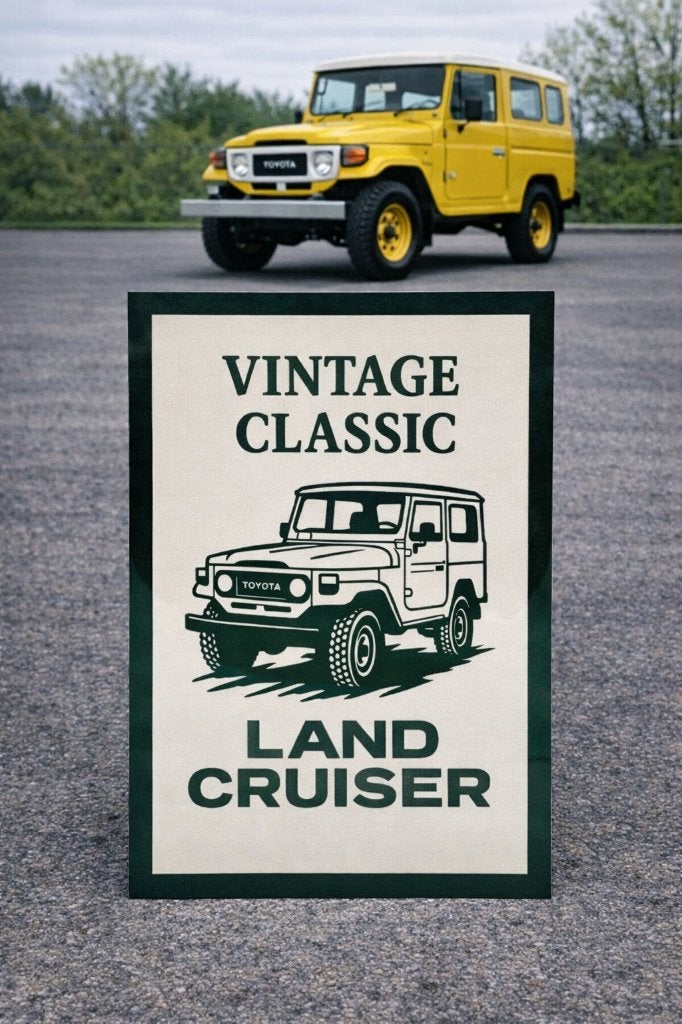 Toyota Land Cruiser classic bord | 20x30cm | nieuw, Verzenden, Nieuw, Reclamebord