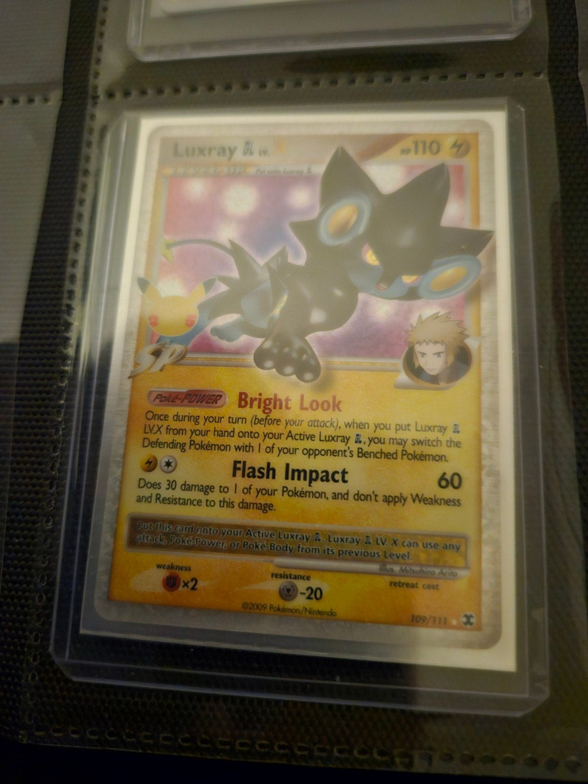 Pokemon Luxray GL LV.X 109/111 Celebrations, Ophalen of Verzenden, Zo goed als nieuw, Losse kaart, Foil
