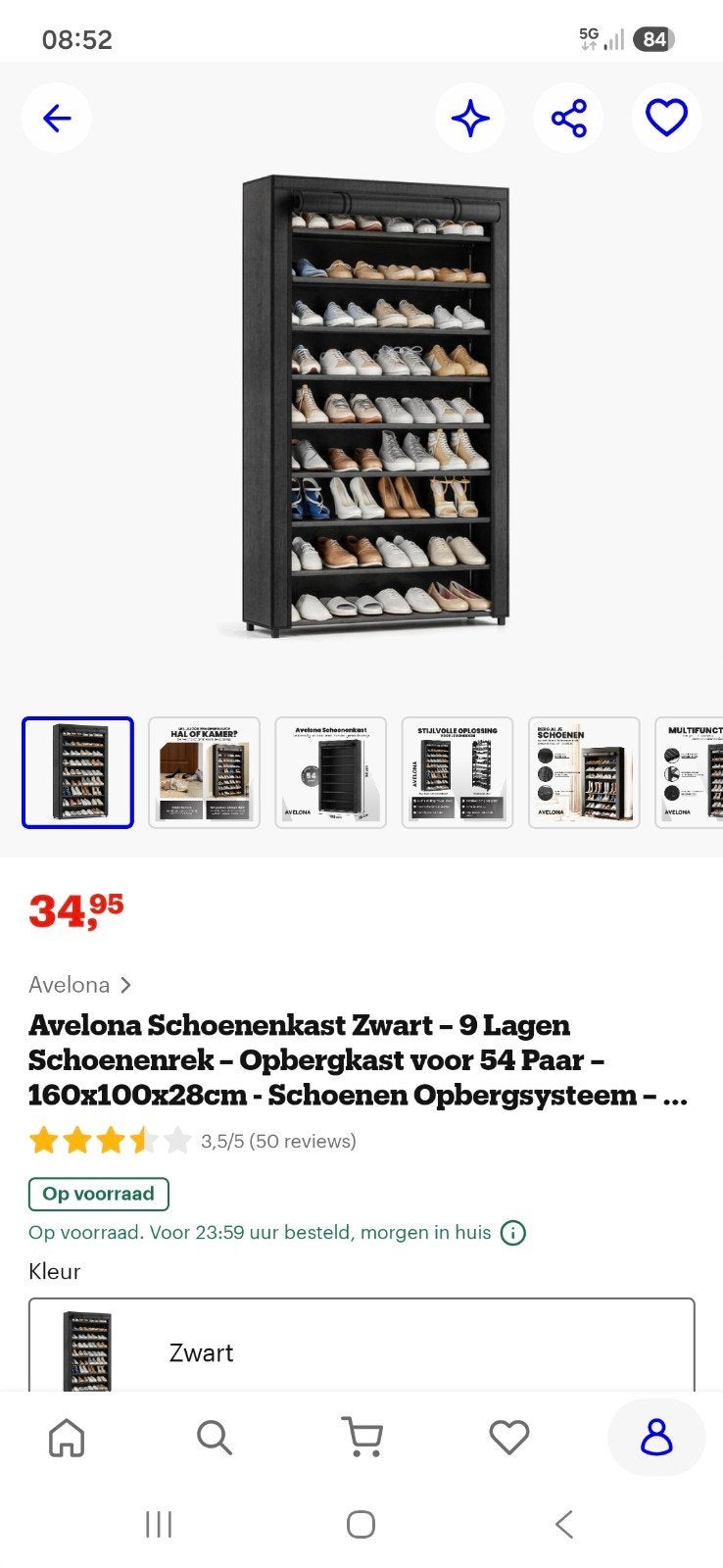 Nieuwe schoenenrek, Ophalen, Nieuw