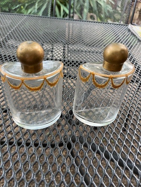 Antieke puntgave parfumflesjes +/- 1920, Antiek en Kunst, Ophalen of Verzenden