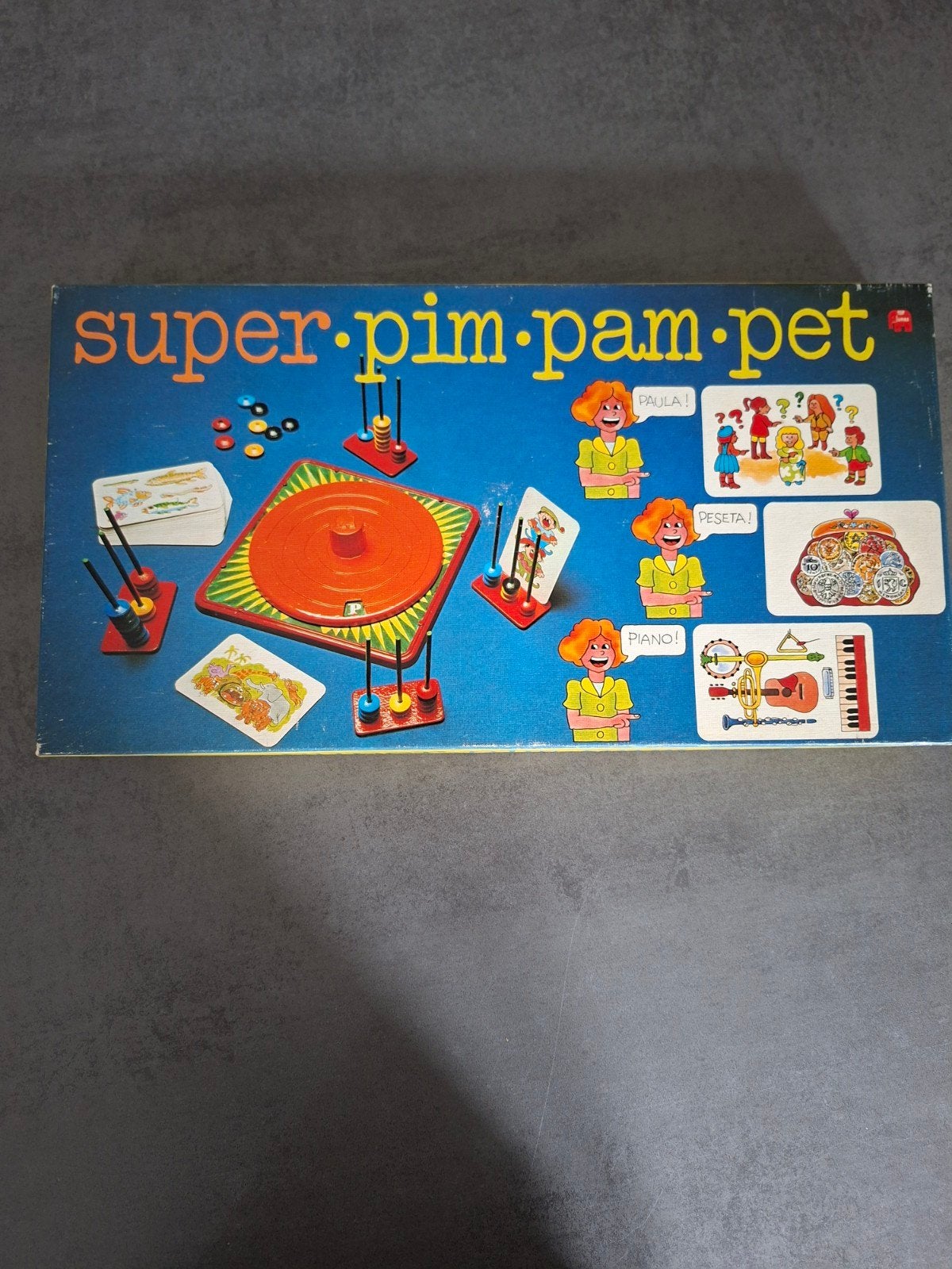 Vintage Super Pim Pam Pet (Jumbo, 1979) – Retro Bordspeledit, Antiek en Kunst, Verzenden