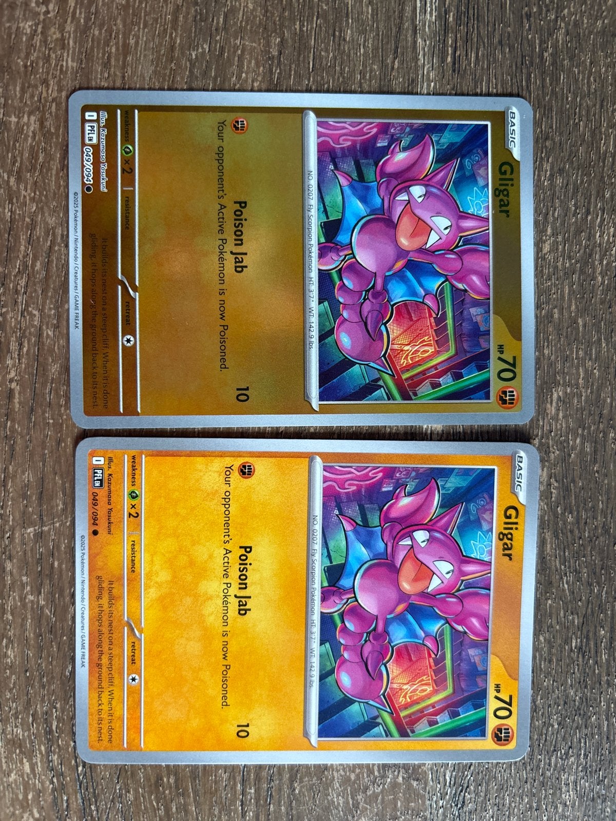 Pokémon Kaart: Gligar (049/094) - Basic HP 70, Hobby en Vrije tijd, Verzamelkaartspellen | Pokémon, Zo goed als nieuw, Meerdere kaarten