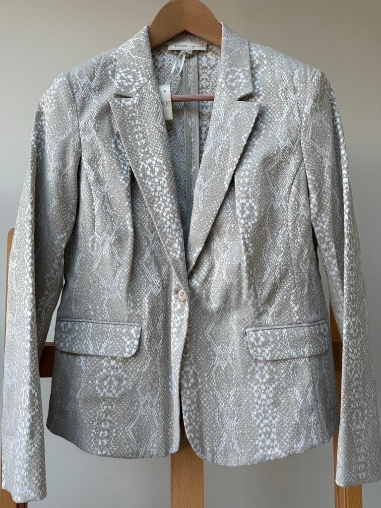 Strokes Colbert met Slangenprint Maat 42, Ophalen of Verzenden, Nieuw, Maat 42/44 (L), Beige