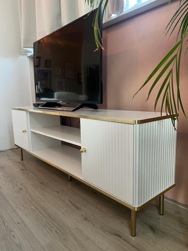 Tv meubel dressoir wit 160cm, Ophalen, 150 tot 200 cm, Zo goed als nieuw, Minder dan 100 cm