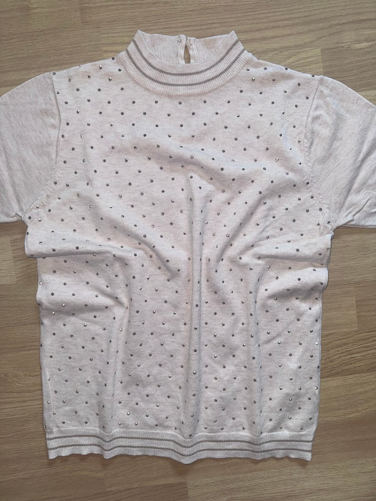 Leo & Ugo top, Beige, Ophalen of Verzenden, Zo goed als nieuw, Korte mouw