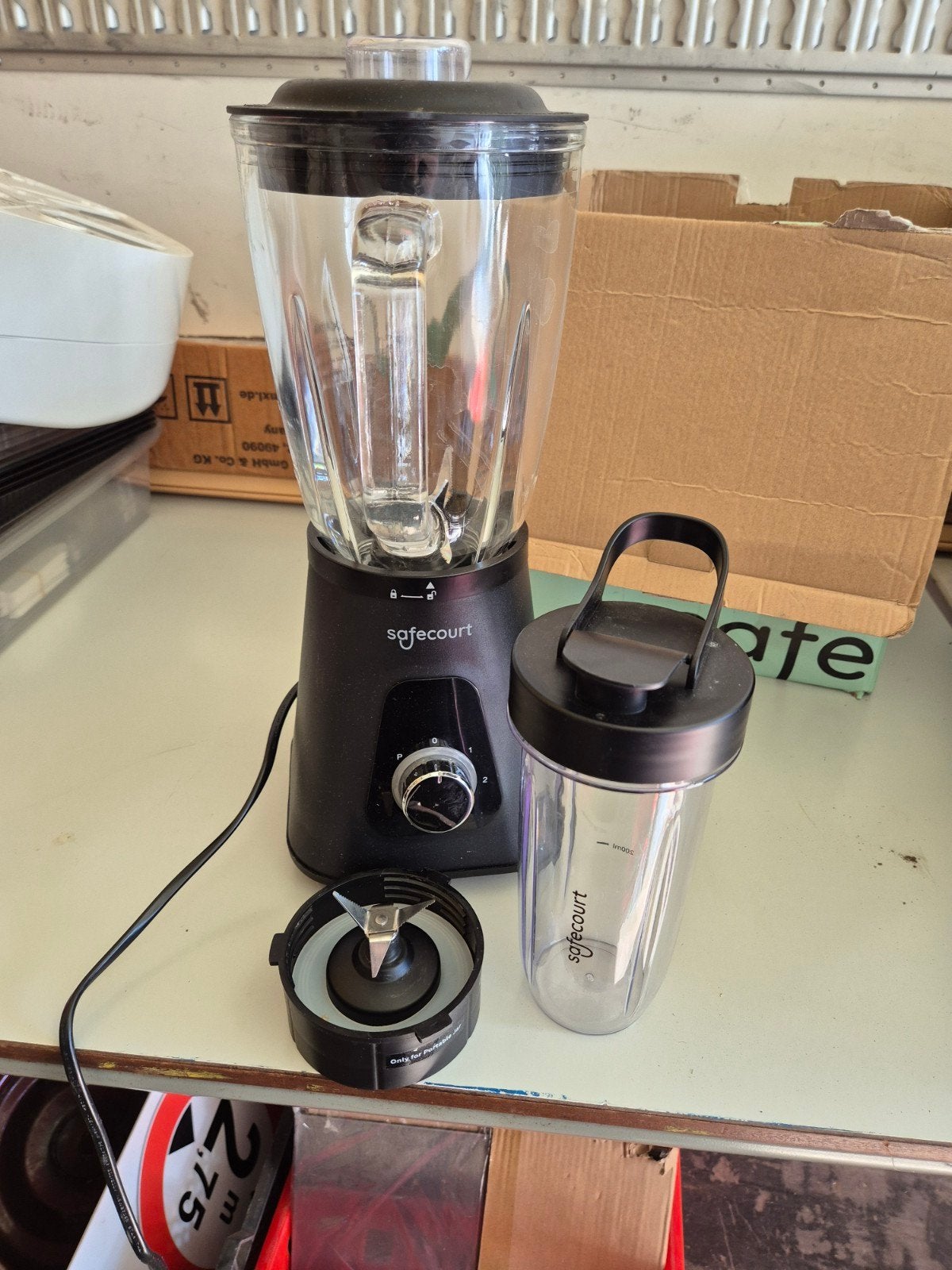 SafeCourt Blender met To-Go Fles - Zo goed als nieuw, Ophalen of Verzenden, Zo goed als nieuw, Blender to go
