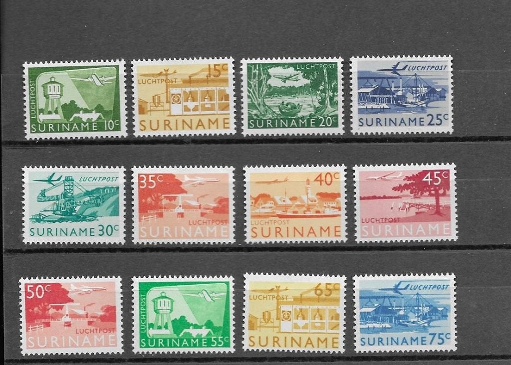 Suriname 1965, NVPH LP35 t/m LP46, Postfris., Verzenden, Postfris