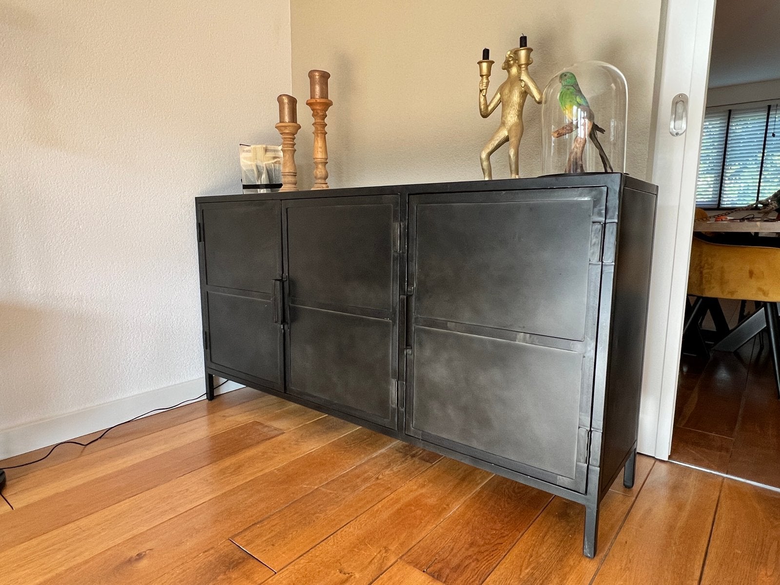 Metalen industriële kast - 157x40x85 cm - Zeer nette staat, Ophalen of Verzenden, Zo goed als nieuw