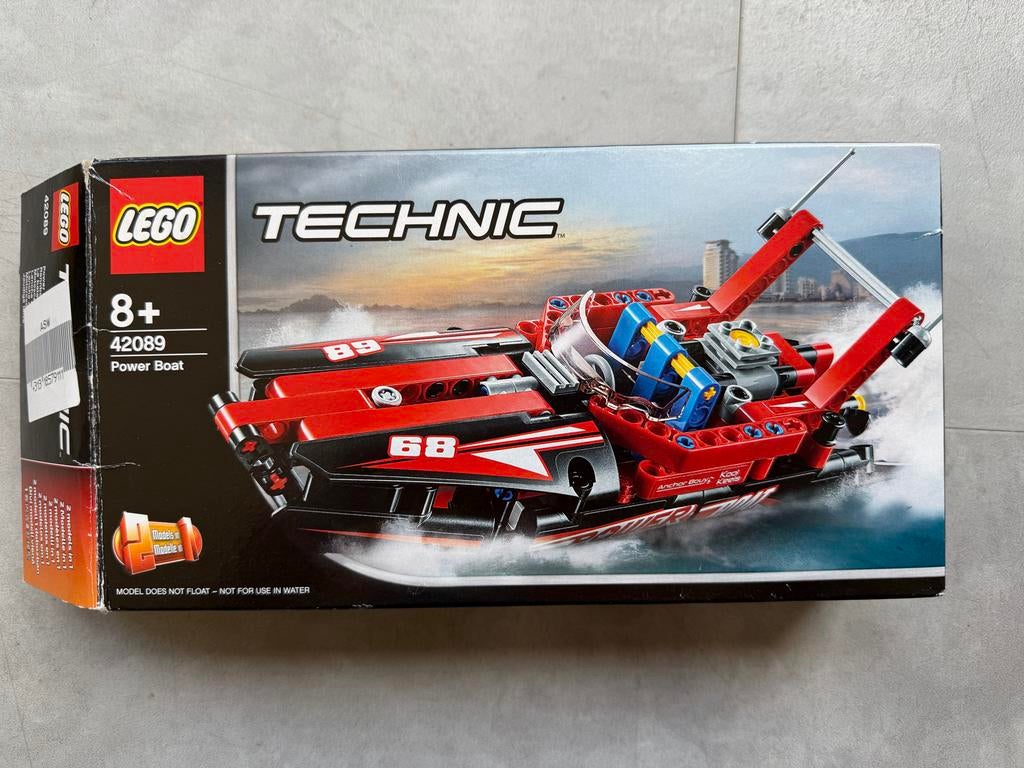 Lego Technic 42089 Powerboot, Ophalen of Verzenden, Zo goed als nieuw, Complete set, Lego