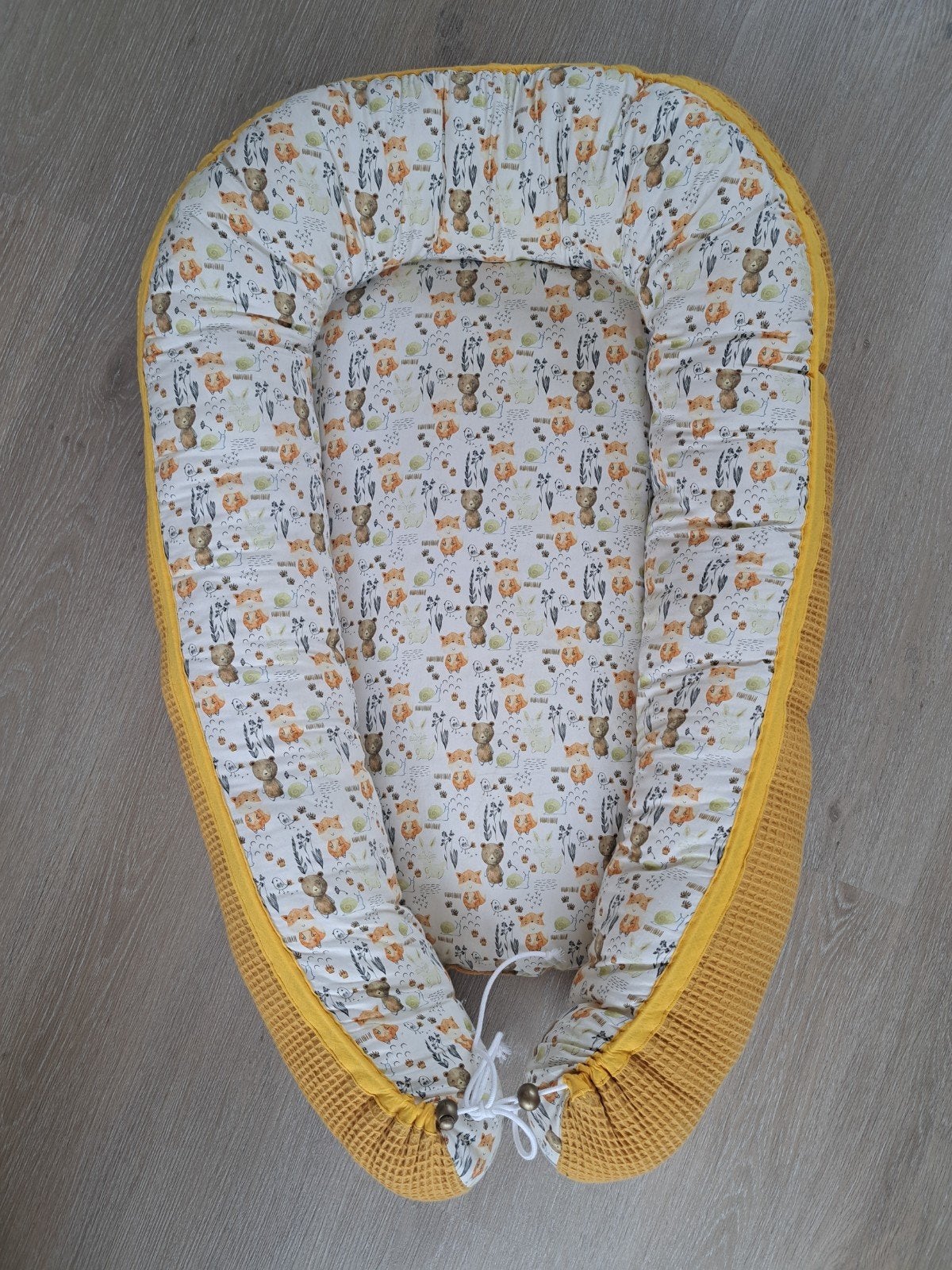 Babynestje met bosdierenprint en wafelstof, Ophalen, Zo goed als nieuw, Overige typen