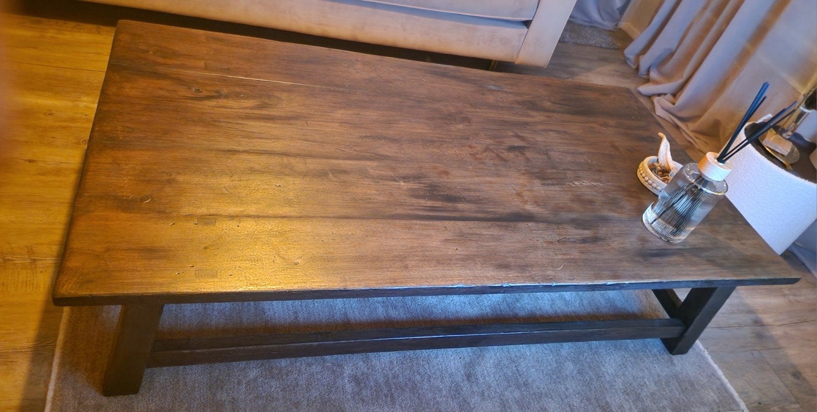 robuuste salontafel hoffz stijl, Huis en Inrichting, Gebruikt, 100 tot 150 cm, Hoffs stijl, Overige houtsoorten