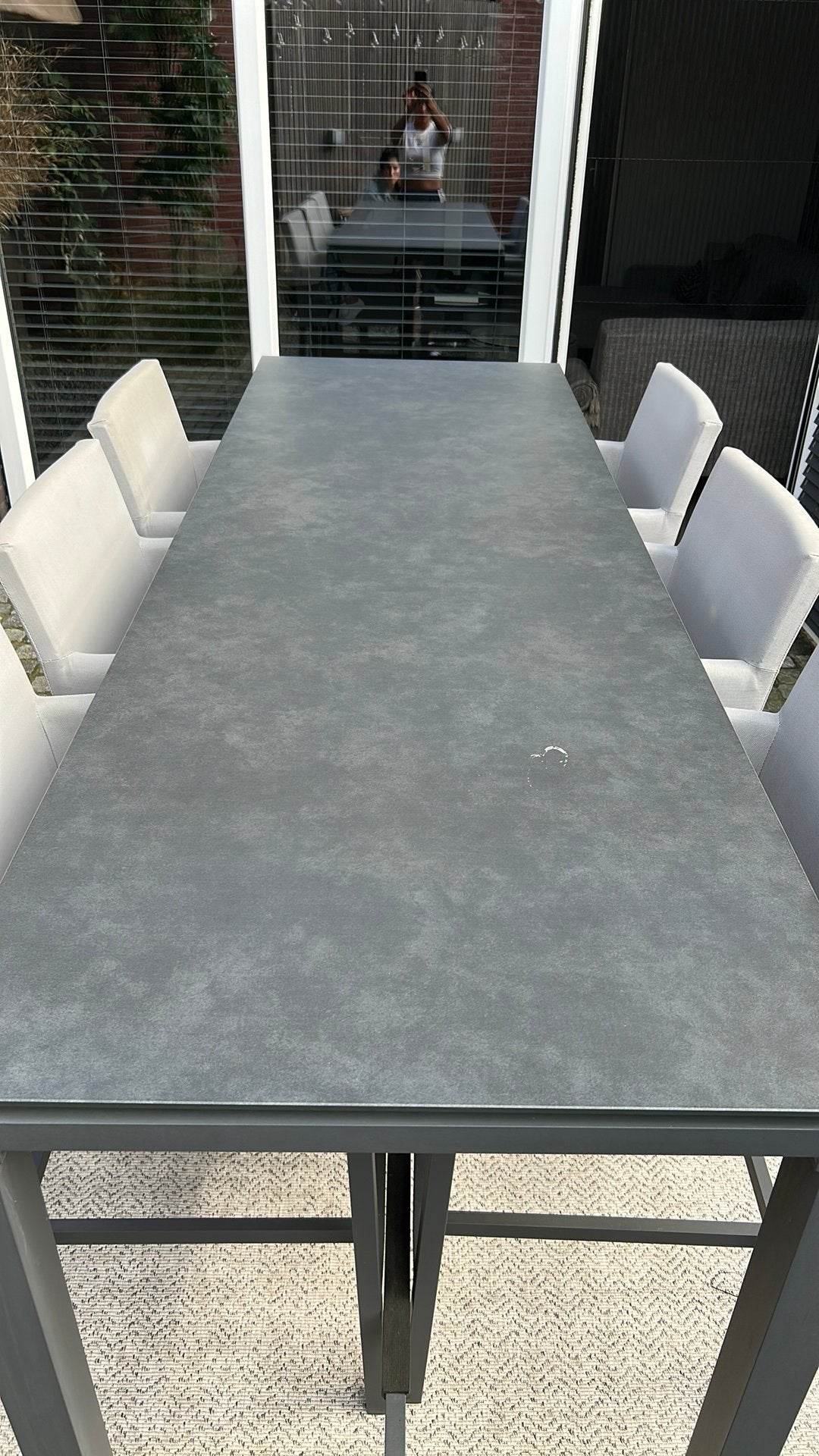Foto 6 van Tuinset Bellagio Saretto bartafel 225x75x105cm en 6 stoelen