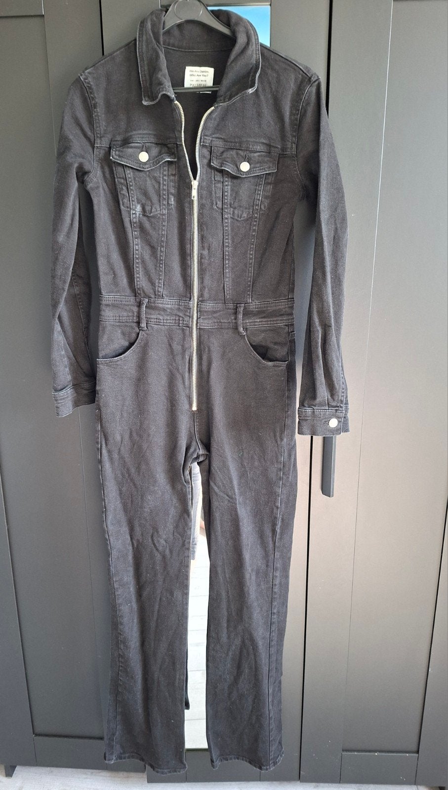 Zwart broekpak van Pull&Bear, maat L (valt als M/L), Kleding | Dames, Jumpsuits, Pull&Bear, Zwart, Maat 42/44 (L), Ophalen of Verzenden
