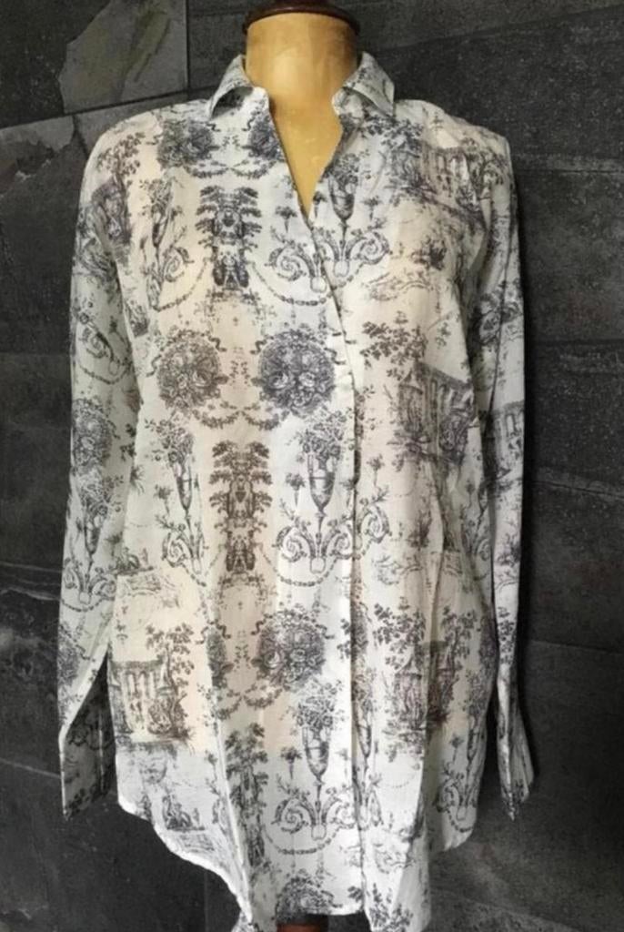 Nieuw Esprit Blouse met Toile de Jouy Print - Maat 36-38, Ophalen of Verzenden, Nieuw, Maat 38/40 (M), Wit