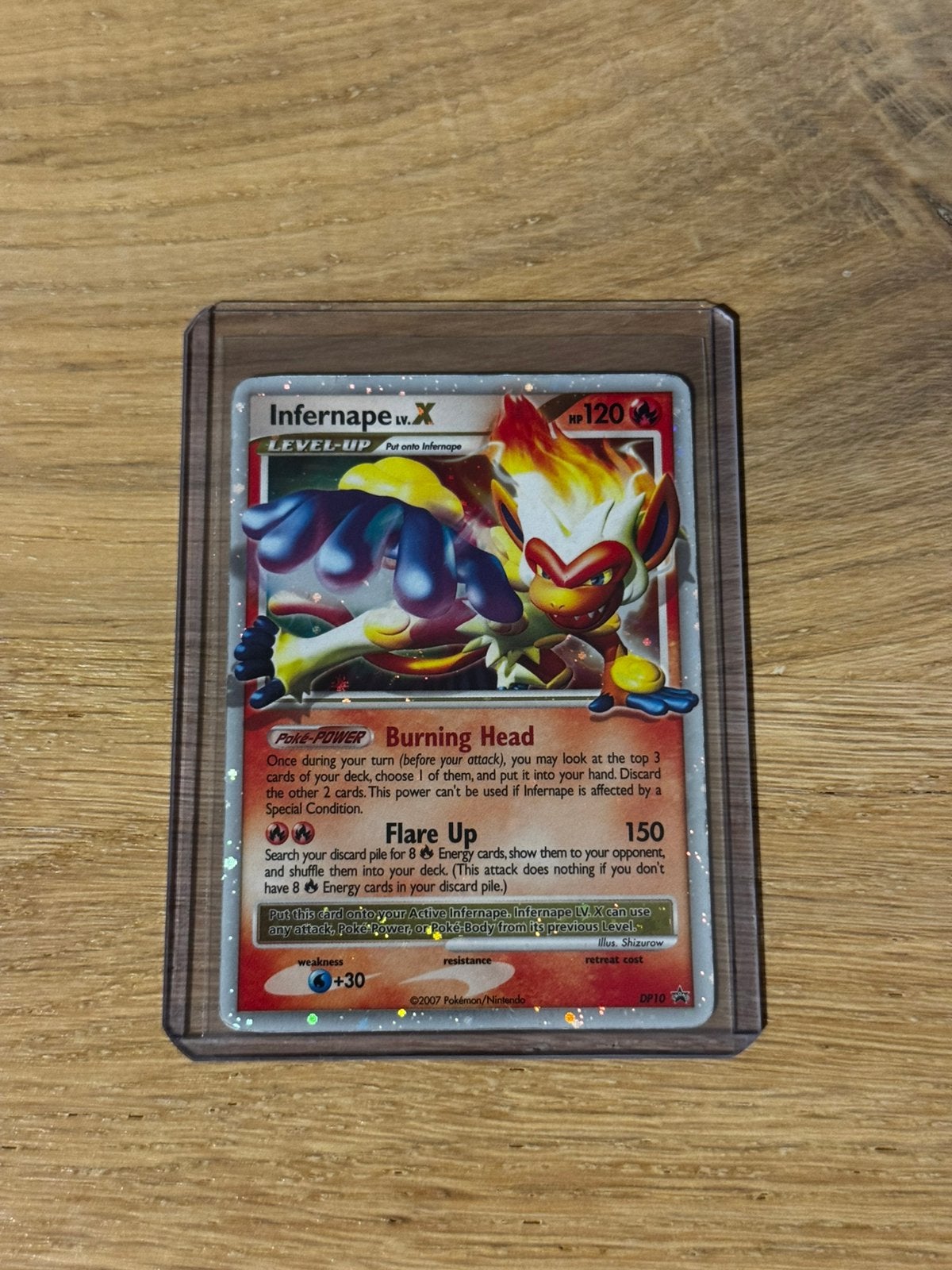 Infernape LV.X Pokémon kaart - Zeldzaam en in goede staat, Ophalen of Verzenden, Gebruikt, Losse kaart