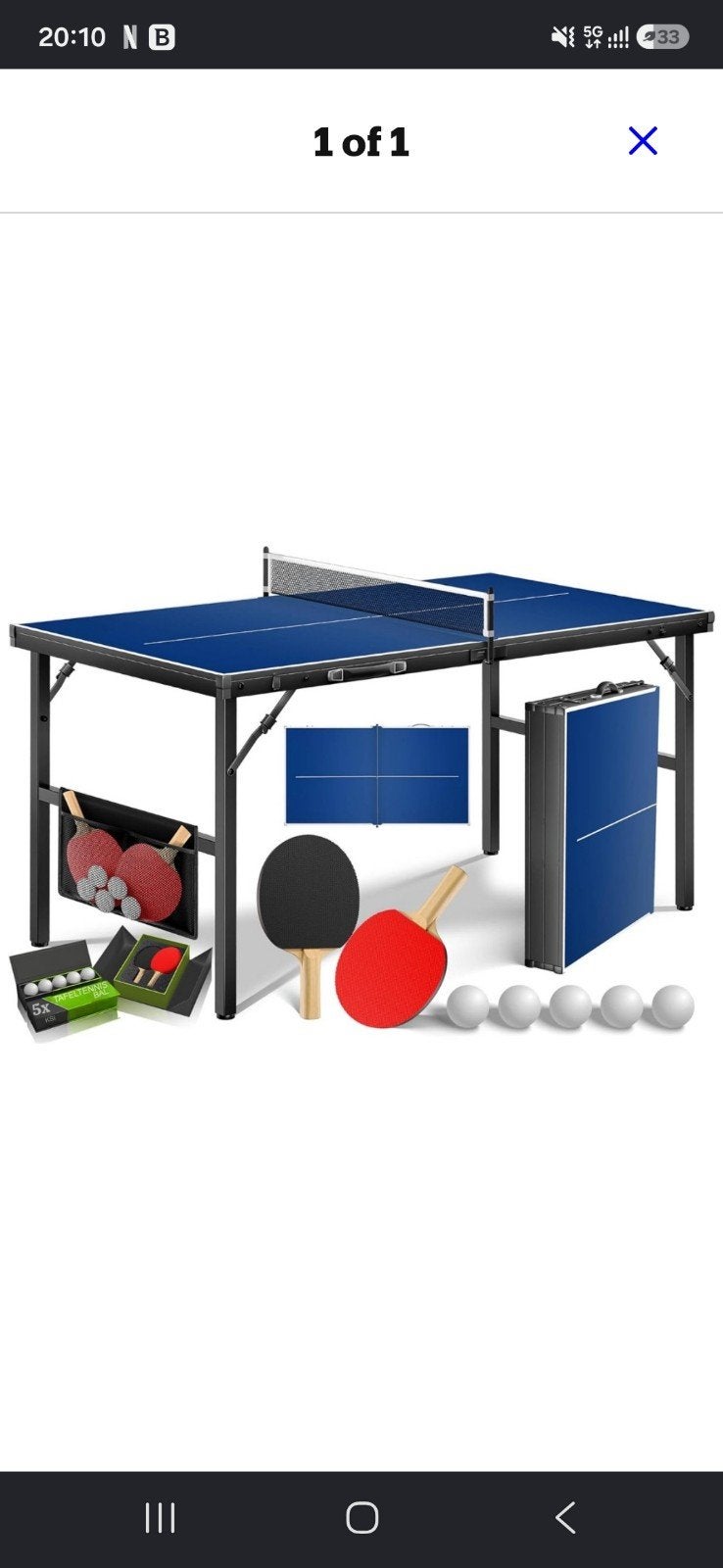 DnA Outdoor Tafeltennistafel - Blauw - Nieuw, Ophalen