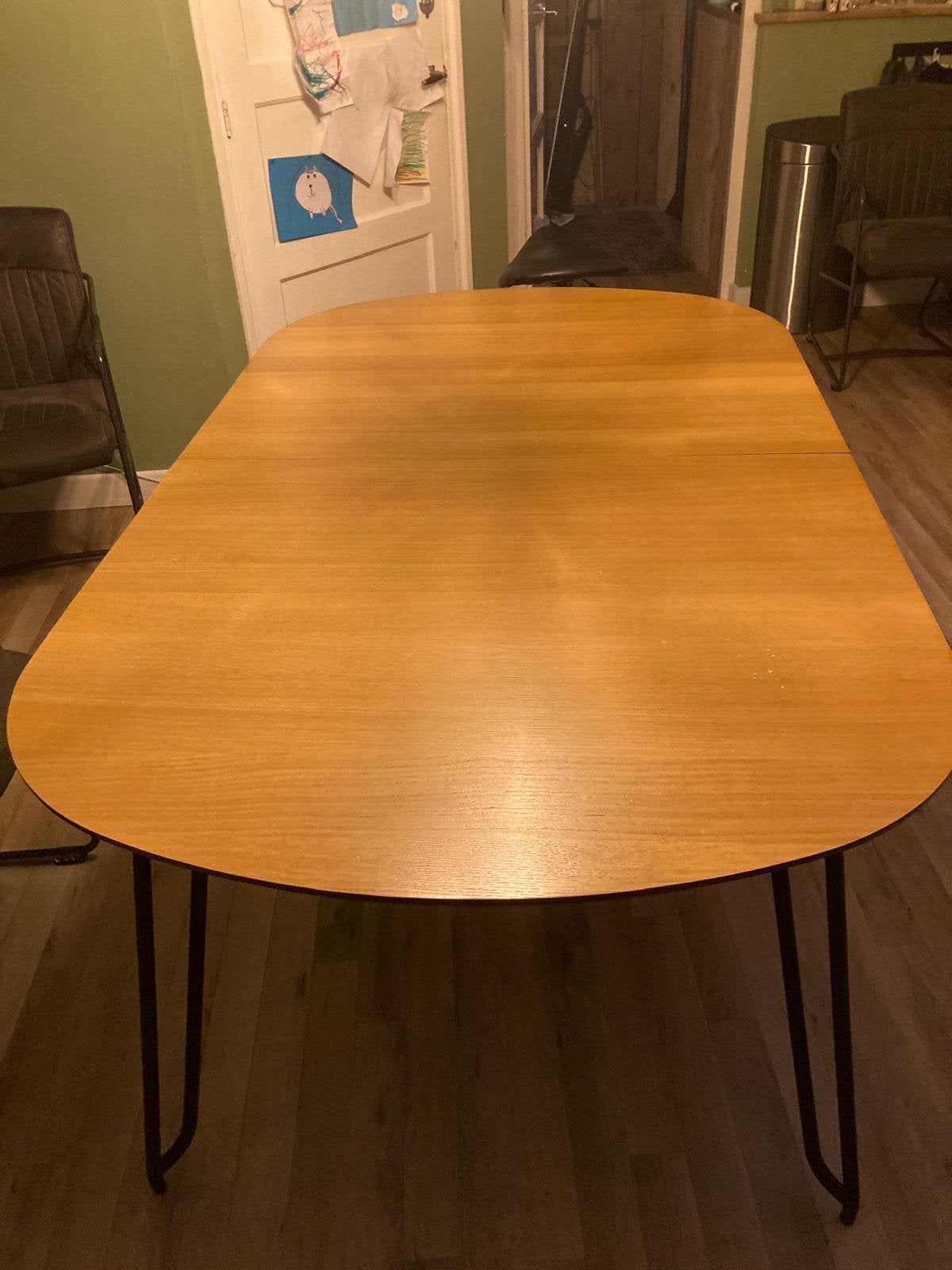 Kave Home Novac uitschuifbare eettafel 170 t/m 320 cm, Ophalen, Gebruikt, 100 tot 150 cm, 200 cm of meer
