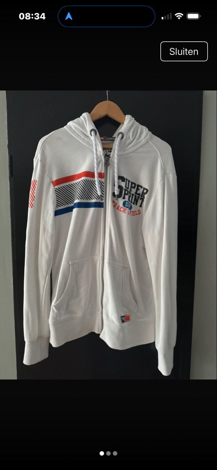 Superdry Hoodie - Wit - Maat XL, Ophalen of Verzenden, Zo goed als nieuw, Maat 56/58 (XL), Wit