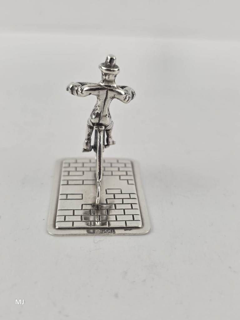 Zilveren miniatuur Hoge bi/Velocycle                    Z209, Antiek en Kunst, Ophalen of Verzenden, Zilver