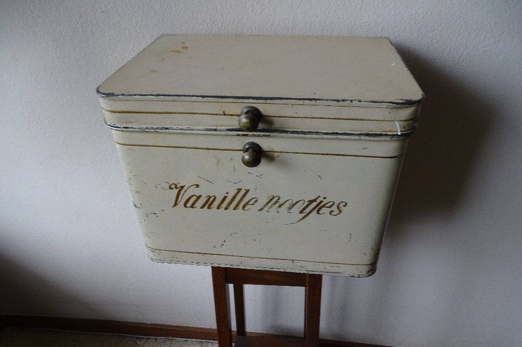 Vanille nootjes (koekjes) voorraadblik, Ophalen of Verzenden, Gebruikt, Koek(jes)