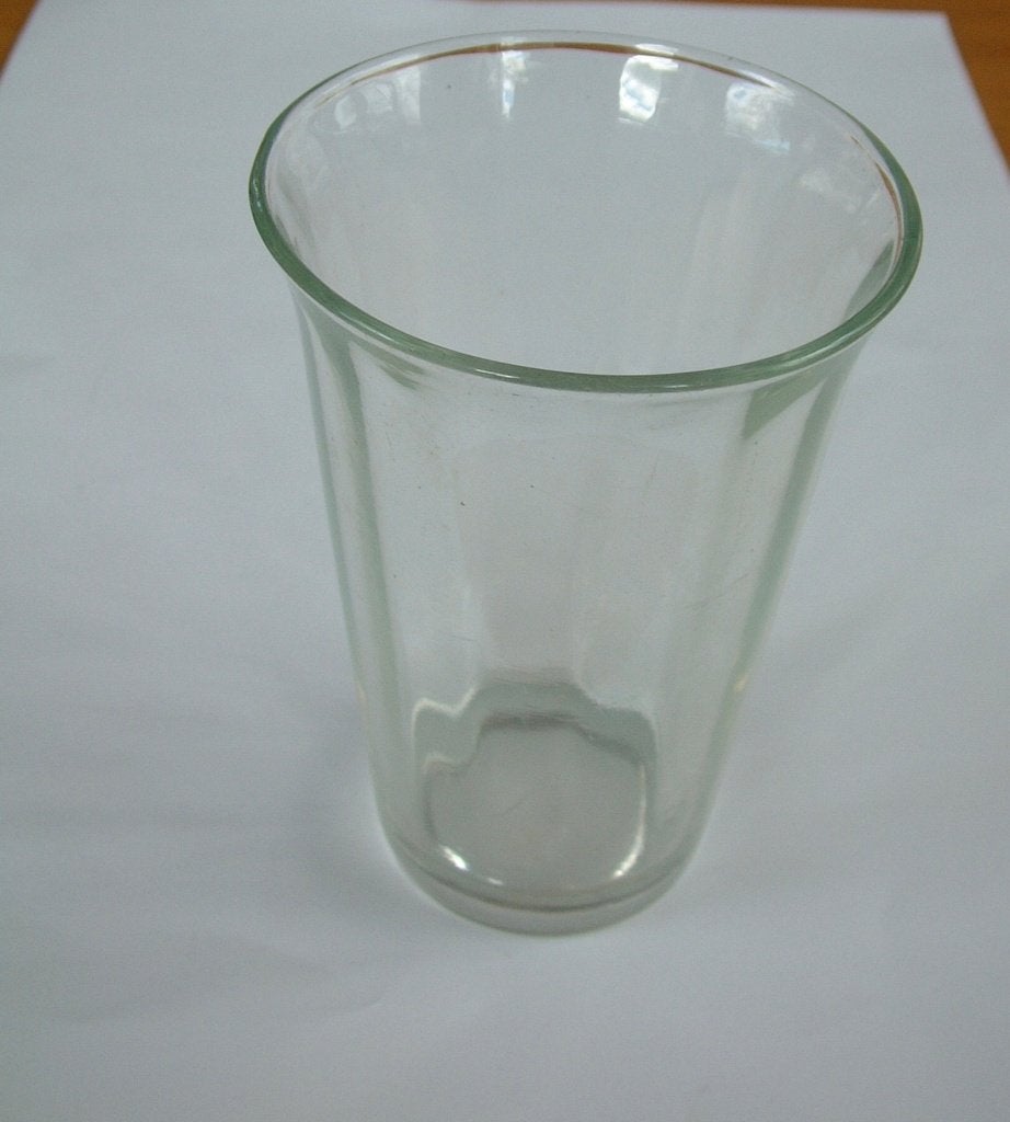 Oude vaas hardglas Leerdam, Ophalen of Verzenden, Gebruikt