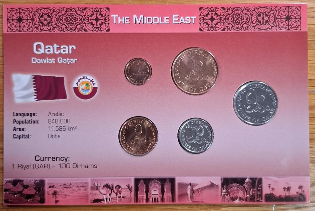 129# Coins of the World muntset Qatar, Postzegels en Munten, Ophalen of Verzenden, Midden-Oosten