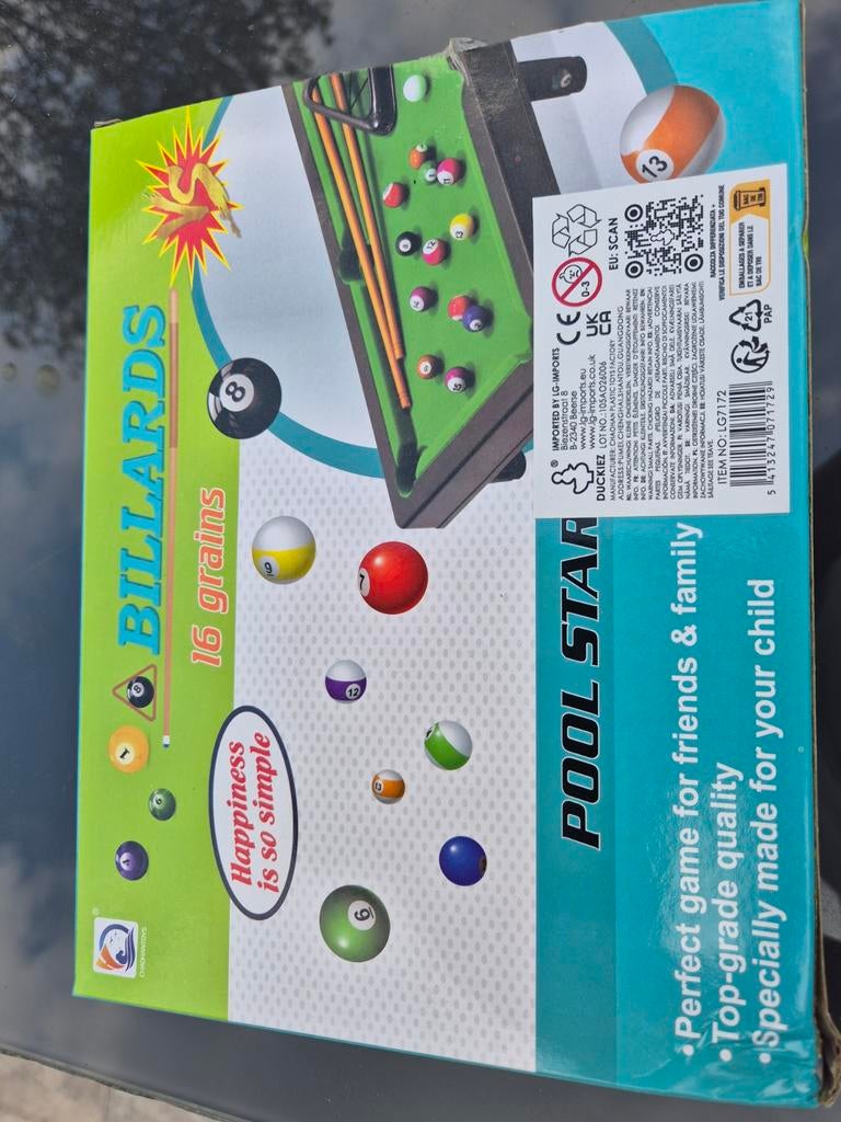 Mini Biljart Tafel - Nieuwstaat, van de kermis, Kinderen en Baby's, Speelgoed | Overig, Ophalen of Verzenden, Nieuw, Jongen of Meisje