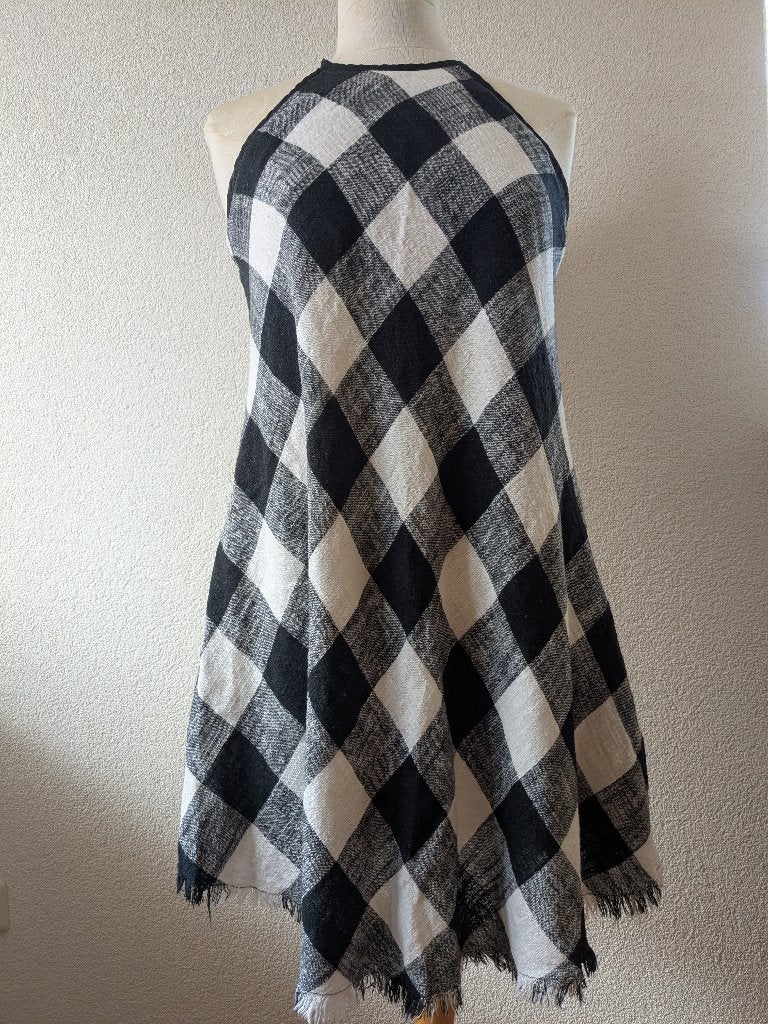 Top halter A lijn jurkje zwart wit linnen, Kleding | Dames, Maat 38/40 (M), Zwart, Bella Dahl, Ophalen of Verzenden