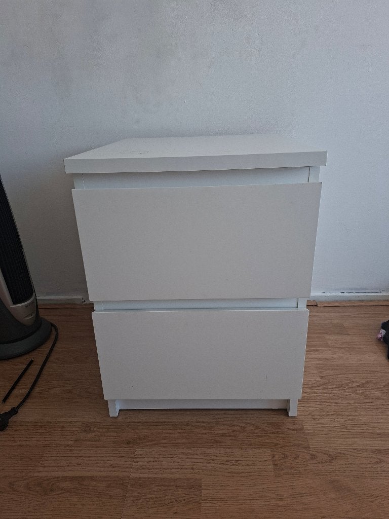 ikea malm ladekast wit, Ophalen, 1 of 2 laden, 50 tot 100 cm, Zo goed als nieuw