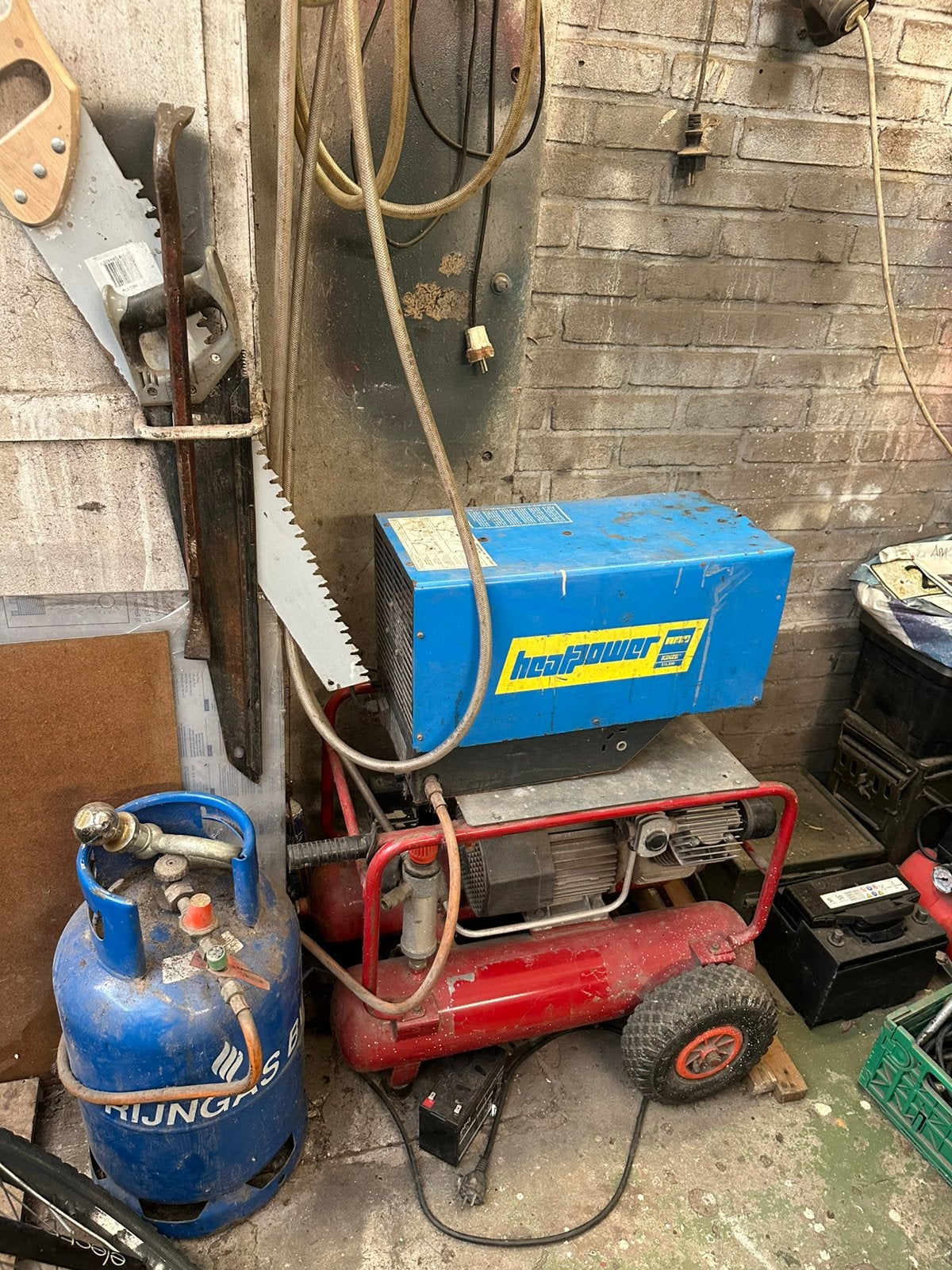 werkplaatskachel op propaangas, Ophalen, Gebruikt, Gas, Vrijstaand