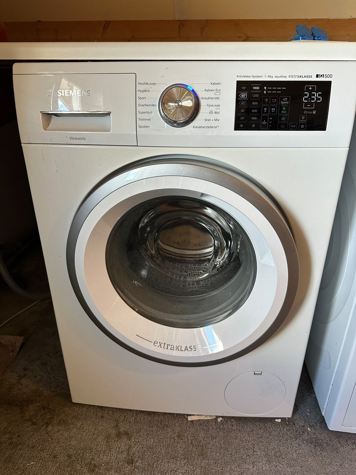 Siemens iQ500 Wasmachine met Antivlekken en MultiTouch LED, Ophalen, Gebruikt, 8 tot 10 kg, Voorlader