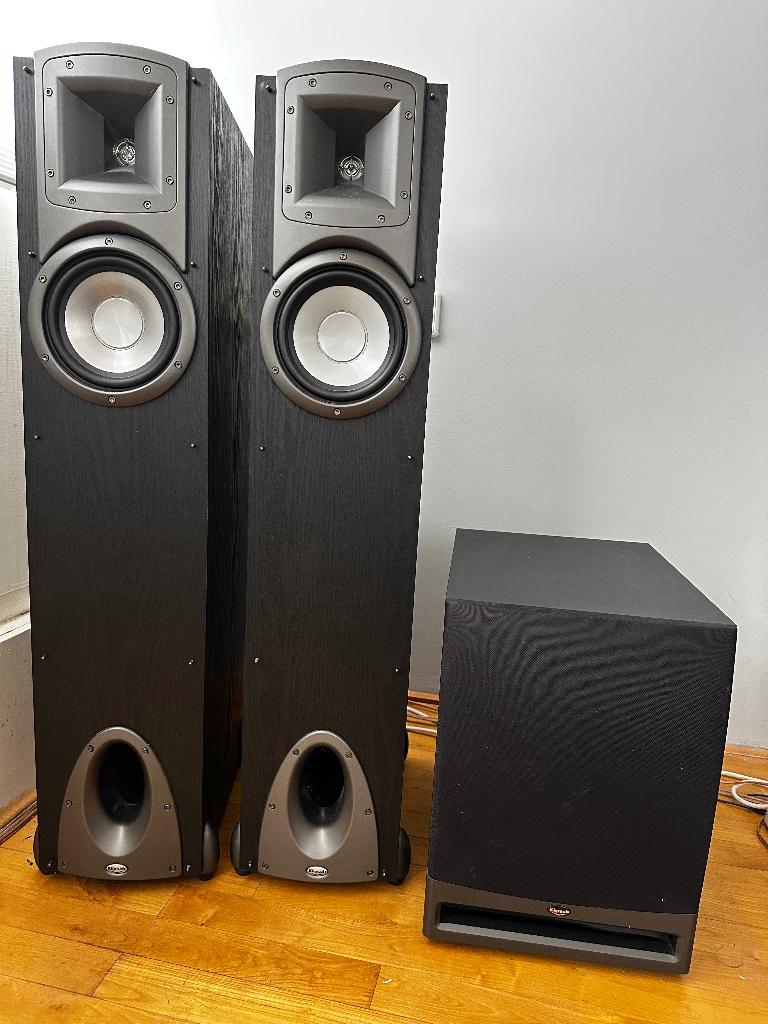 Klipsch Synergy F1 + subwoofer – complete set, Audio, Tv en Foto, Luidsprekers, Gebruikt, 60 tot 120 watt, Complete surroundset