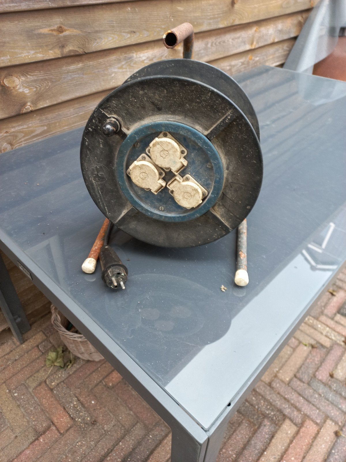 stroomhaspel / verlengkabel, Doe-het-zelf en Verbouw, Elektra en Kabels, Ophalen, Gebruikt, Kabelhaspel