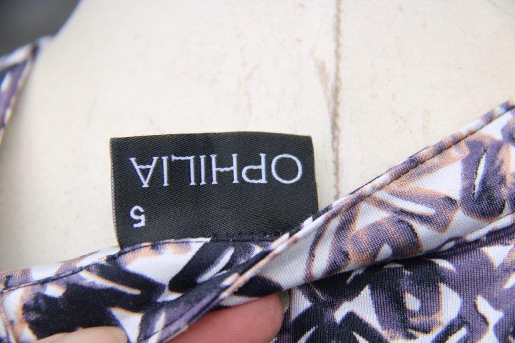 Jurk zwart/ bruin/ beige Ophilia mt 5 (52/54) Vaste prijs, Kleding | Dames, Ophalen of Verzenden, Zo goed als nieuw, Ophilia, Jurk