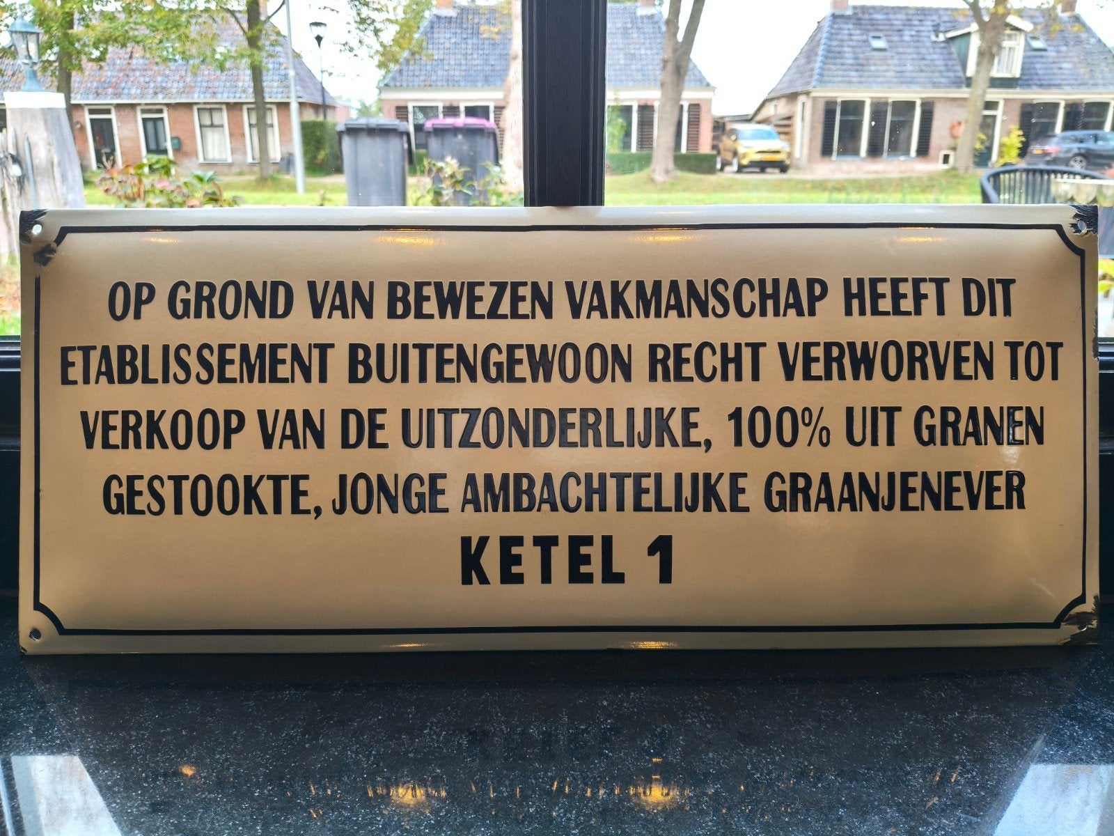 Emaille Reclamebord Graanjenever - Ketel 1, Ophalen of Verzenden