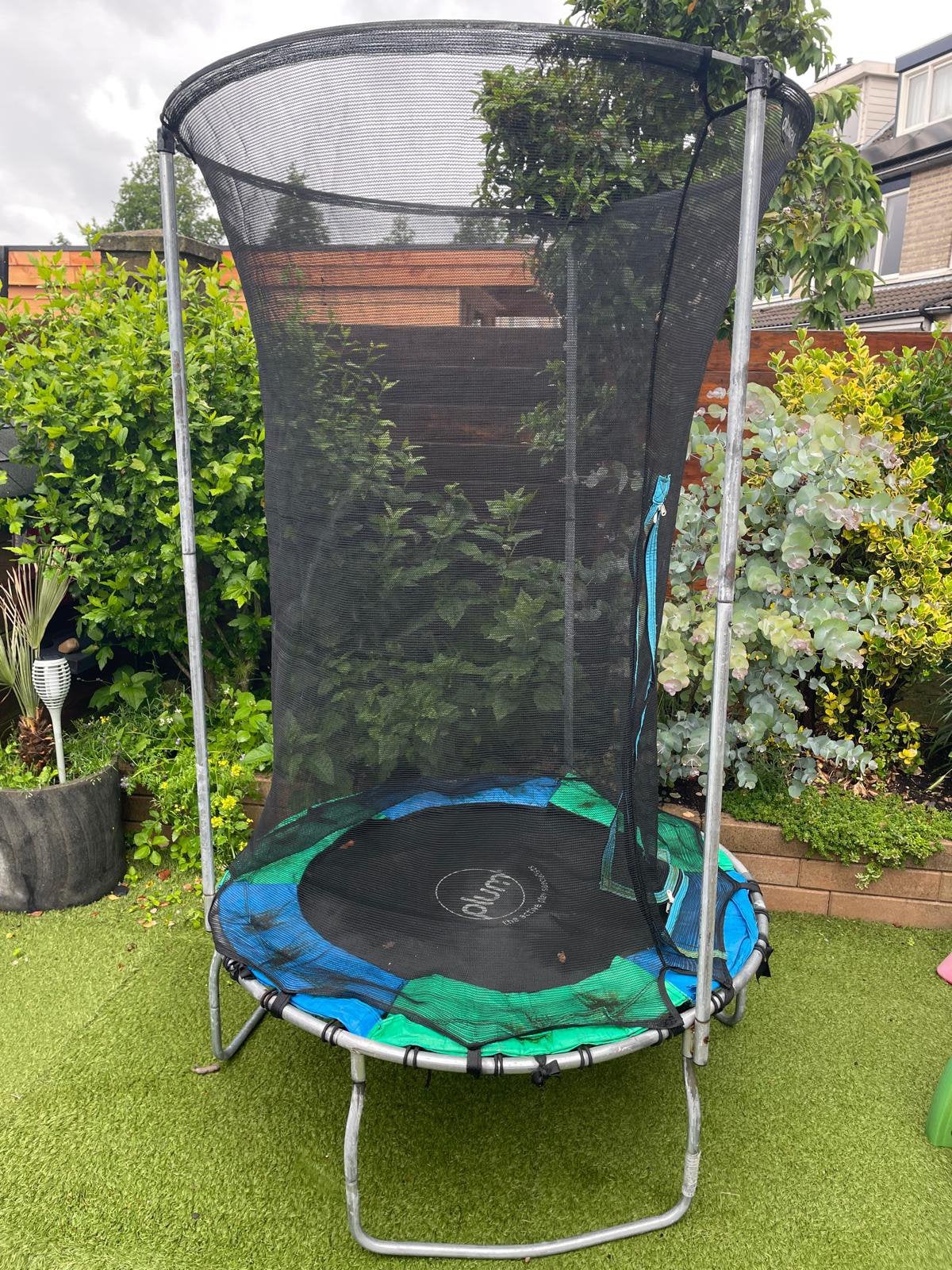 Kindertrampoline met net, Kinderen en Baby's, Ophalen, Gebruikt