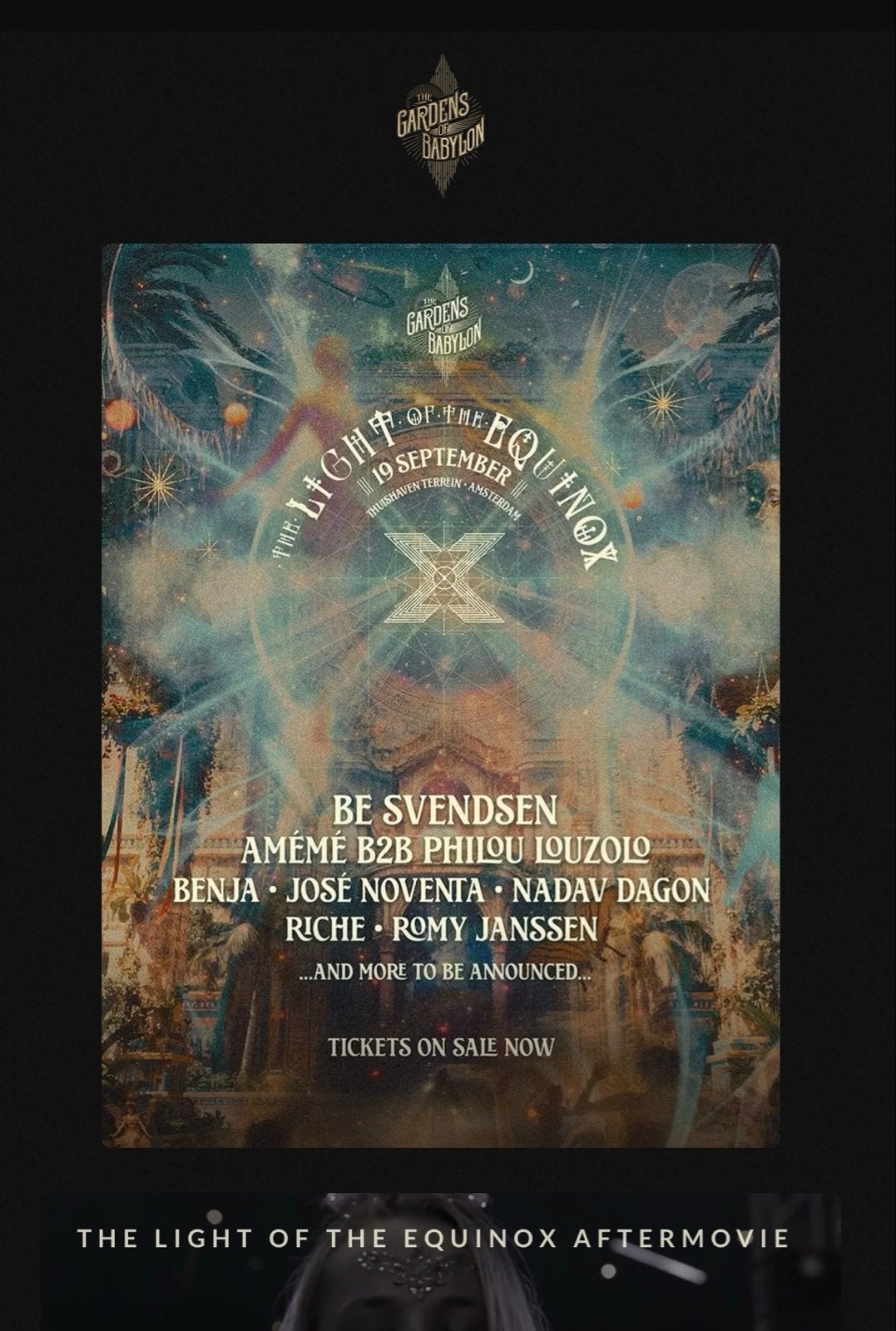 Ticket voor The Gardens of Babylon 19 sept 2026, Tickets en Kaartjes, Concerten | Dance, Eén persoon, September
