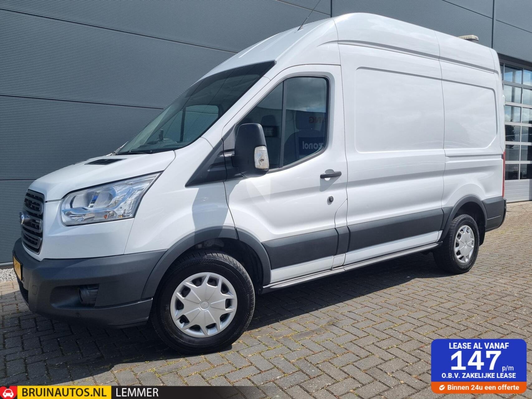 Ford Transit 2.0 TDCI L2H2 Airco Cruise 130pk 2750kg trek, Auto's, Euro 6, 4 cilinders, Bluetooth, Wit