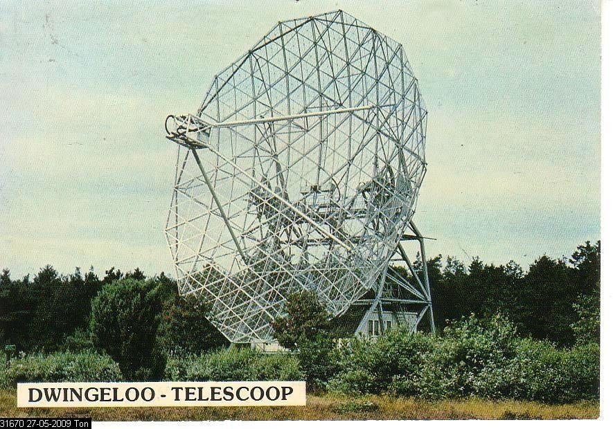 Ansichtkaart	Dwingeloo	Telescoop, Verzenden, 1960 tot 1980, Gelopen, Drenthe